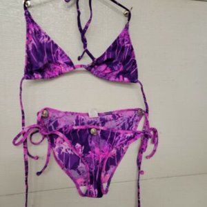 SUNSETS BIKINI SWIMSUIT MEDIUM BOTTOM MEDIUM TOP PINK / PURPLE